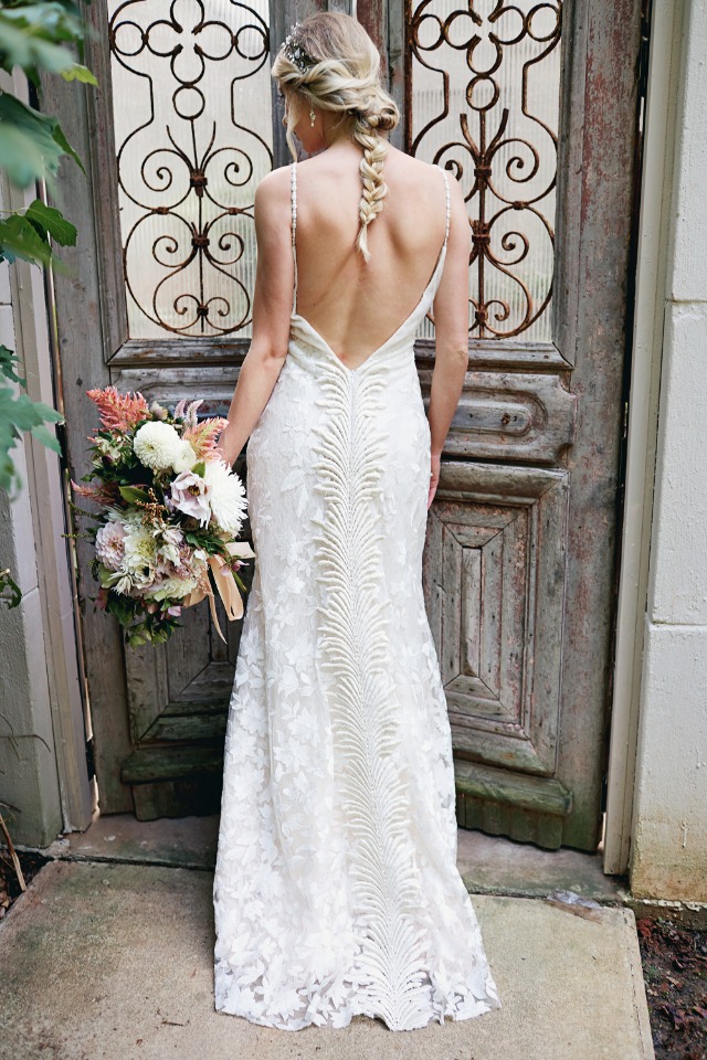 Beautiful low back wedding dress