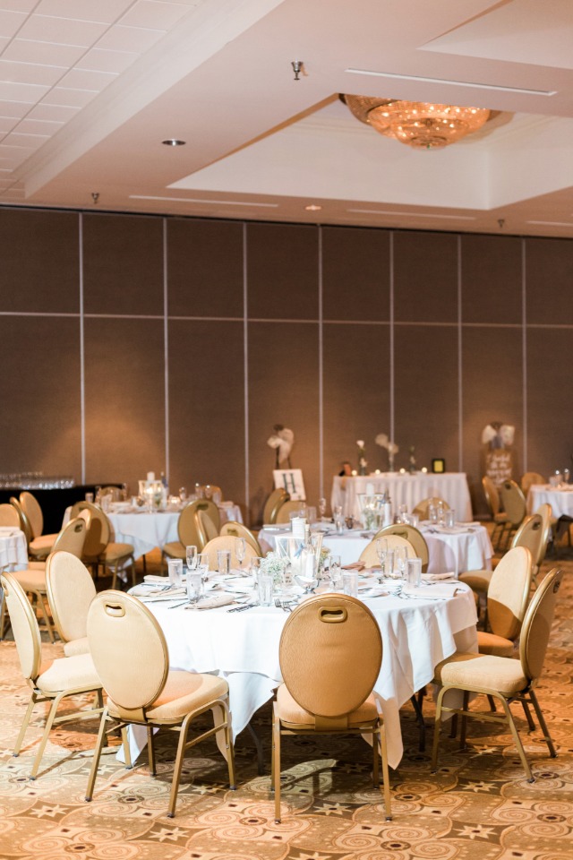 indoor ballroom wedding reception