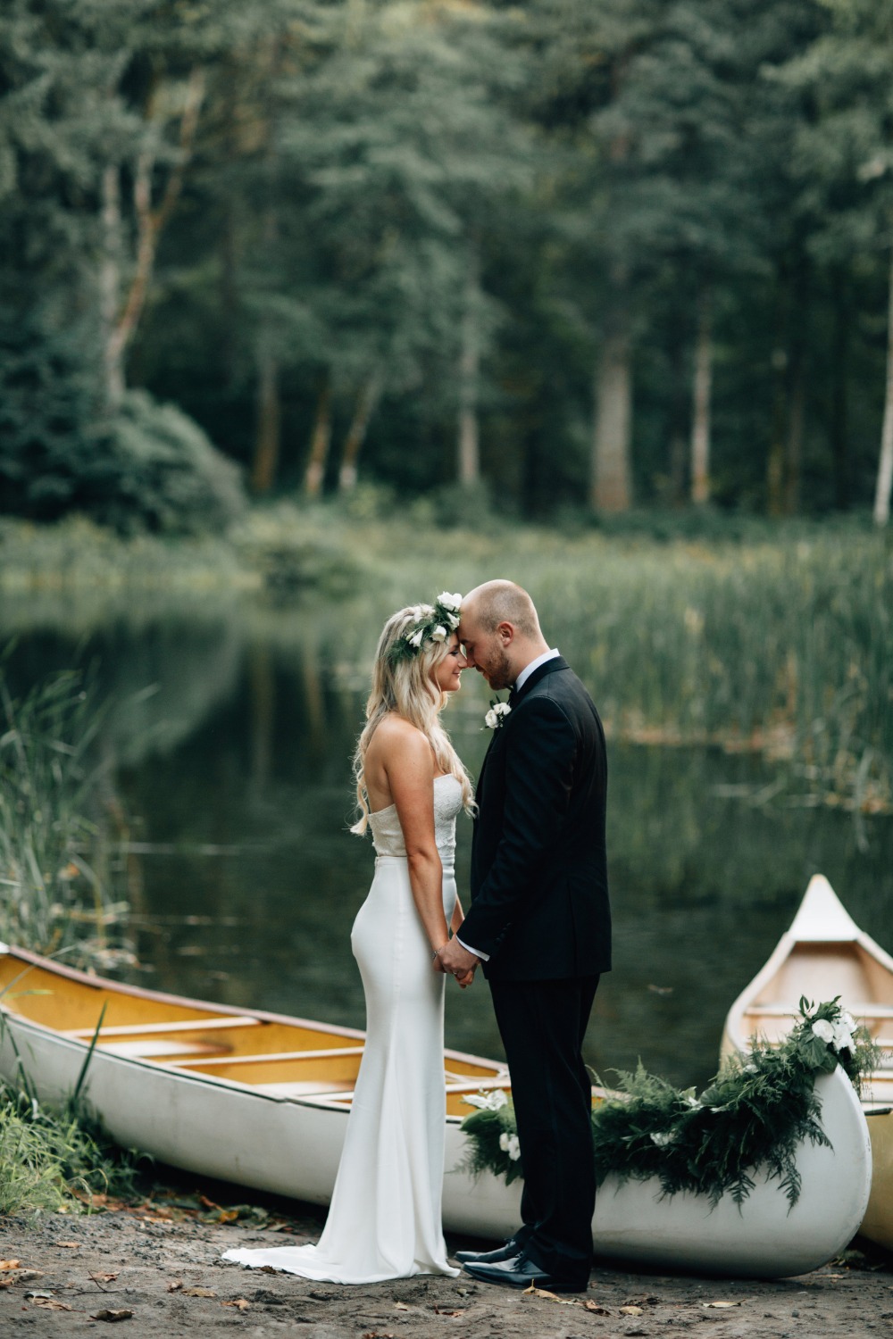 Wedding canoe for two