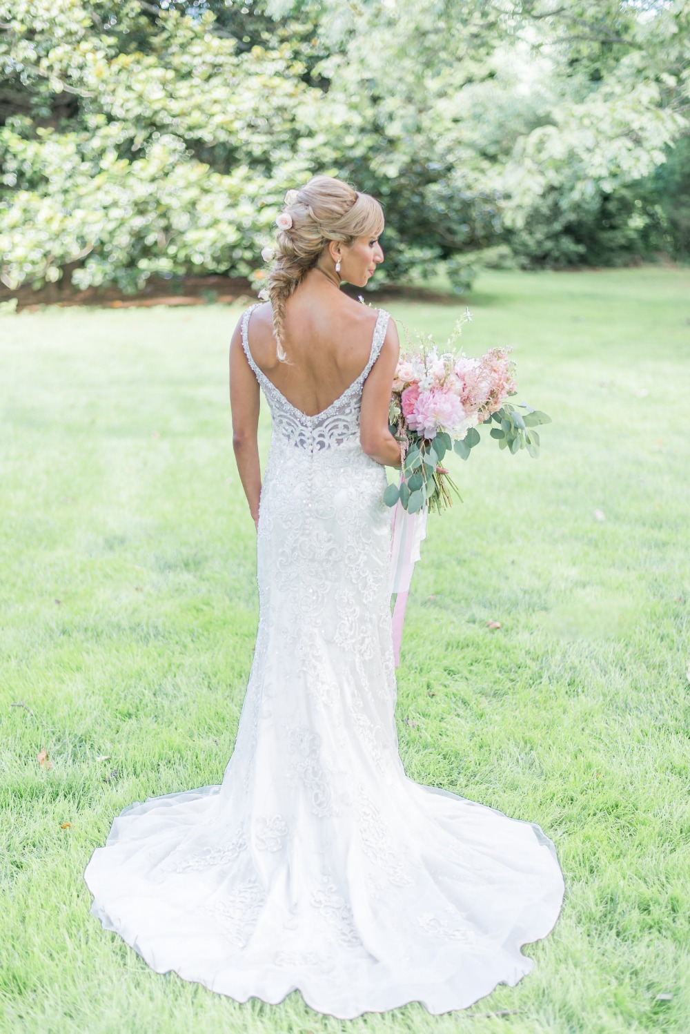 Pretty back of wedding dress