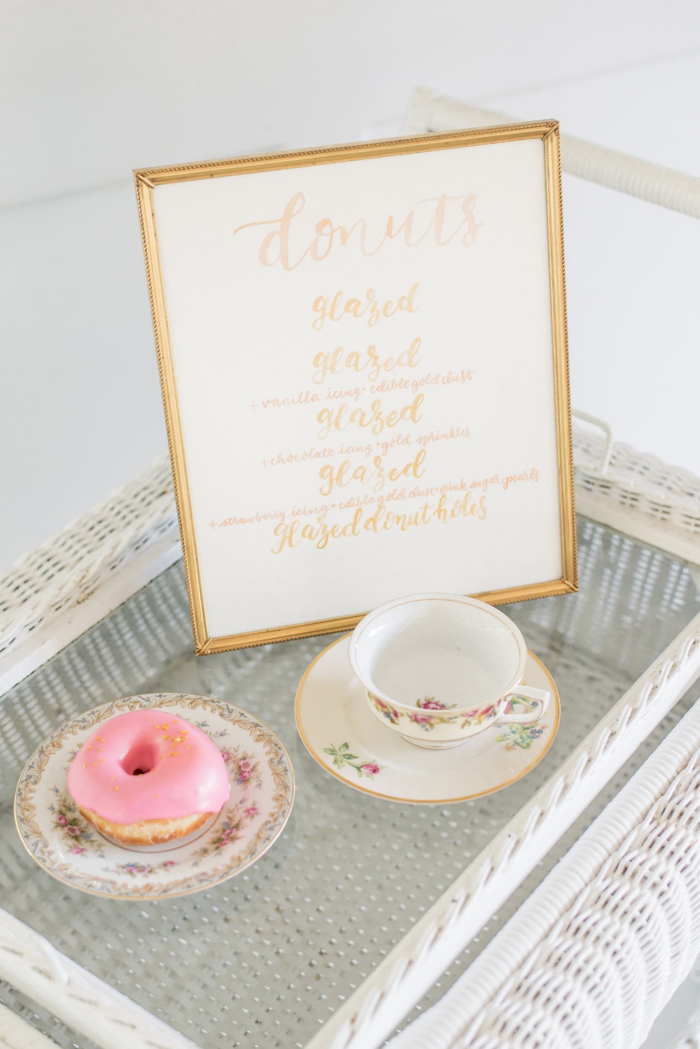 Framed donut menu