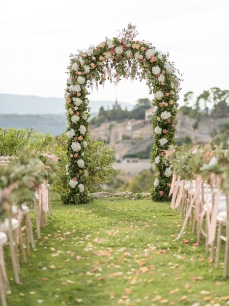 Beautifully Romantic Outdoor French Countryside Garden Rose Wedding
