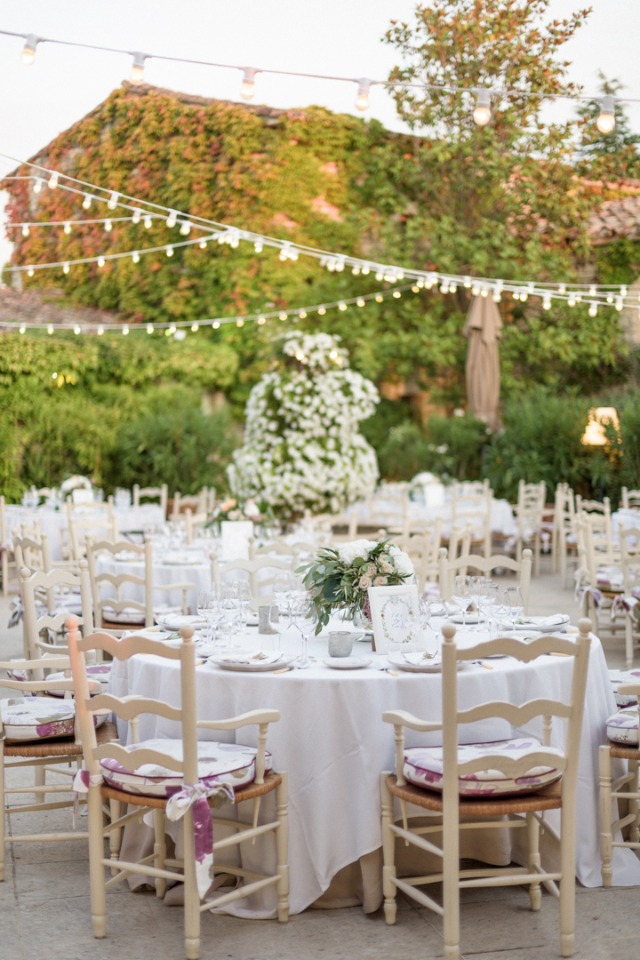 French courtyard outdoor reception