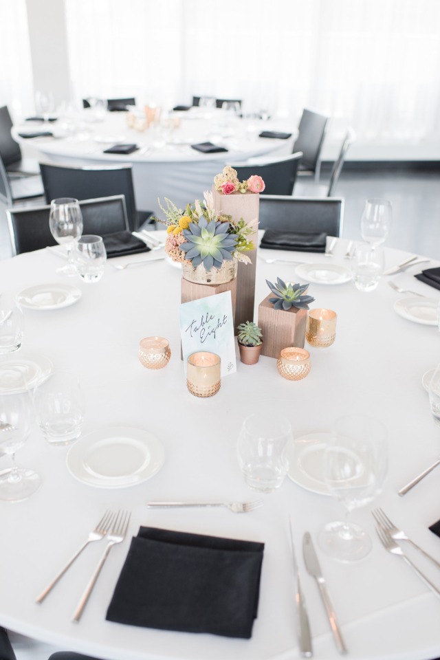 modern and simple wedding table