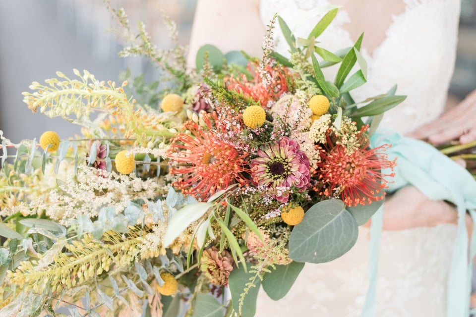 pincushion wedding bouquet