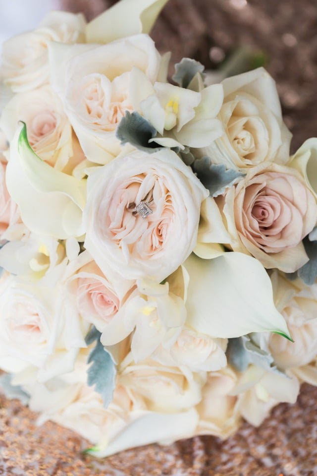 Ivory and blush wedding bouquet