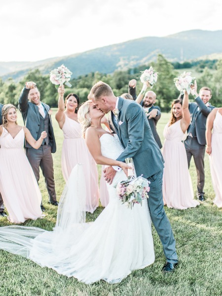 Super Elegant and Dreamy Natural Blush Outdoor Vineyard Wedding