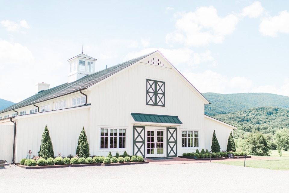White barn reception