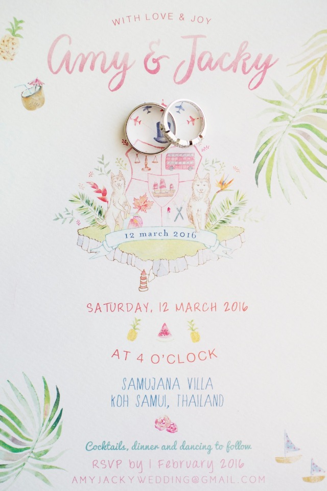 custom tropical wedding invitations