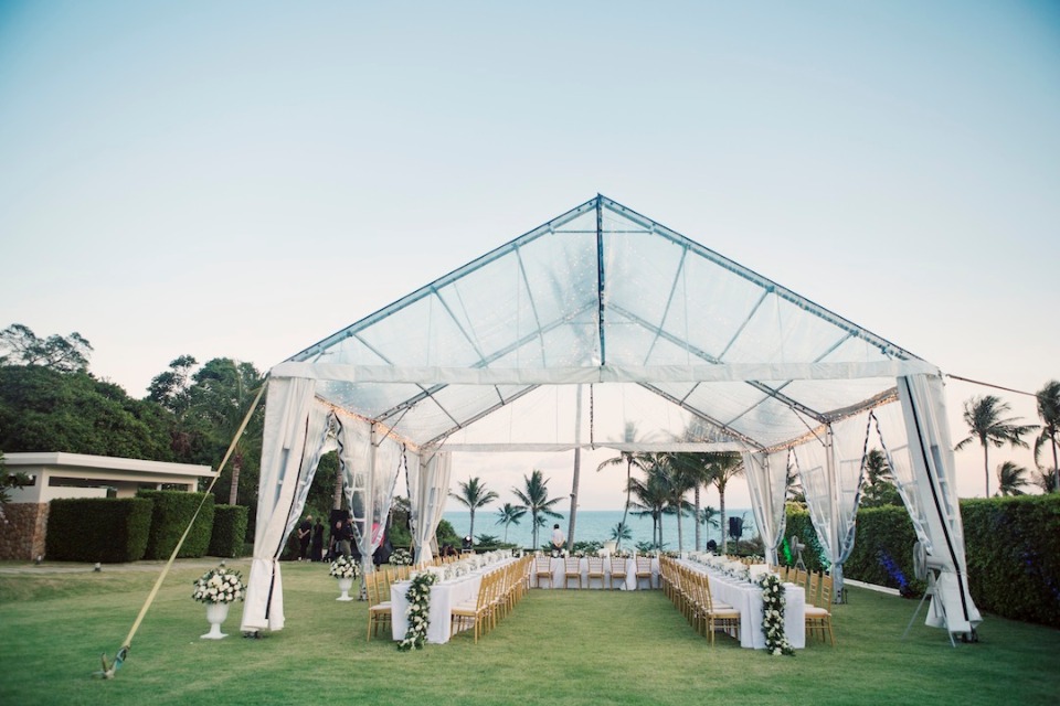 transparent wedding tent for your garden wedding reception