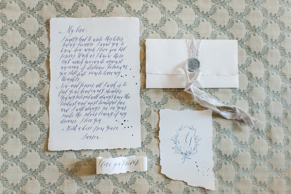 romantic love note calligraphy vows