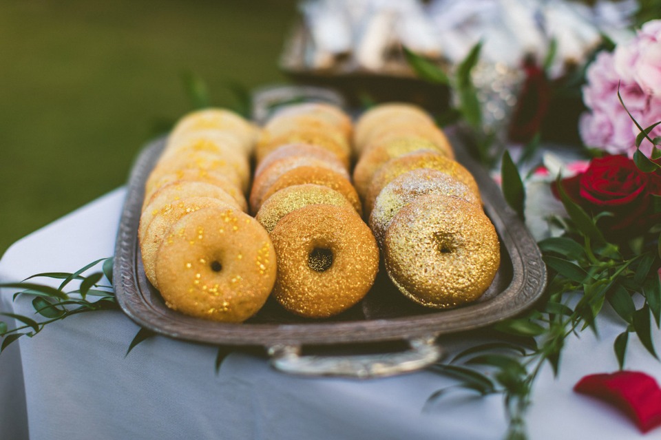gold glitter wedding donuts