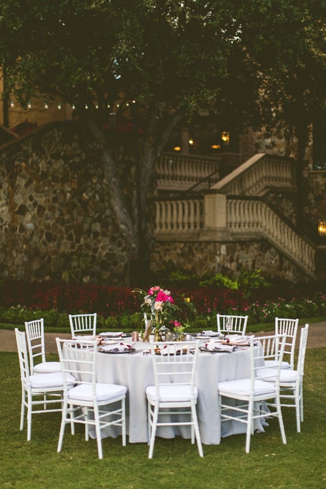 garden party wedding reception