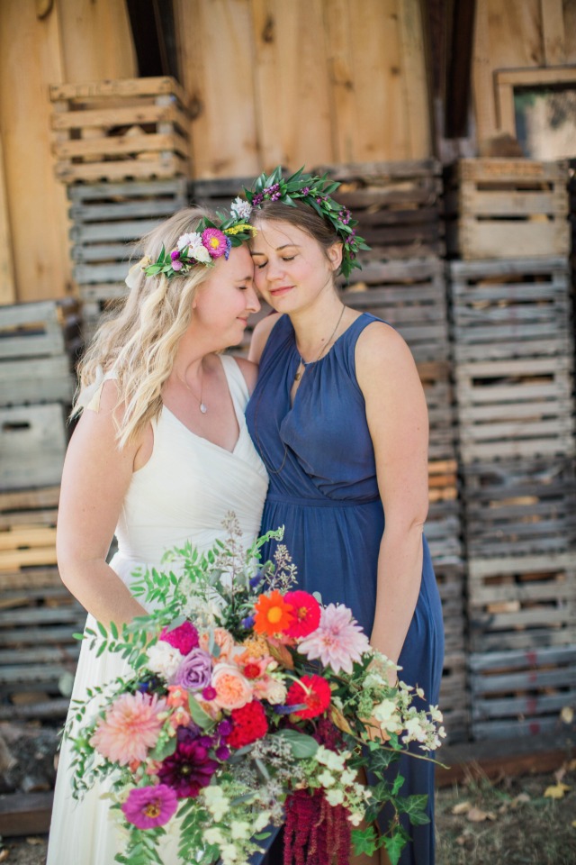 Organic farm wedding