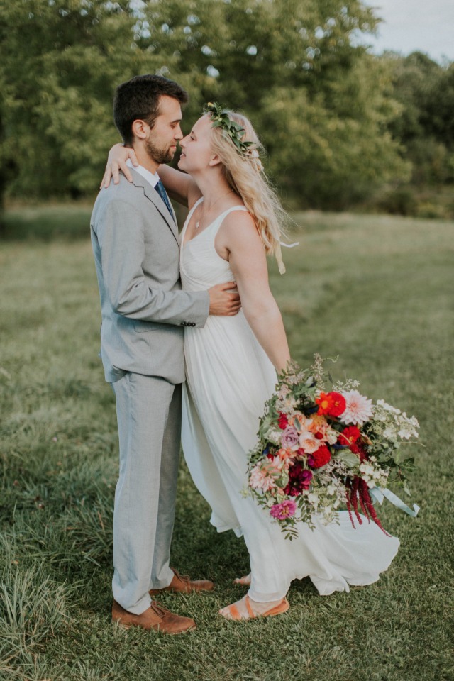 So much to love at this organic farm wedding
