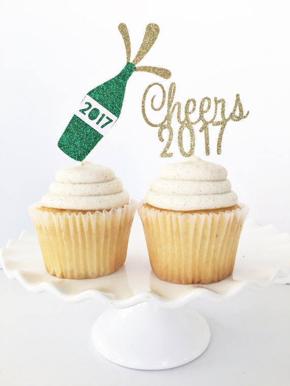 Champagne Cupcake Toppers