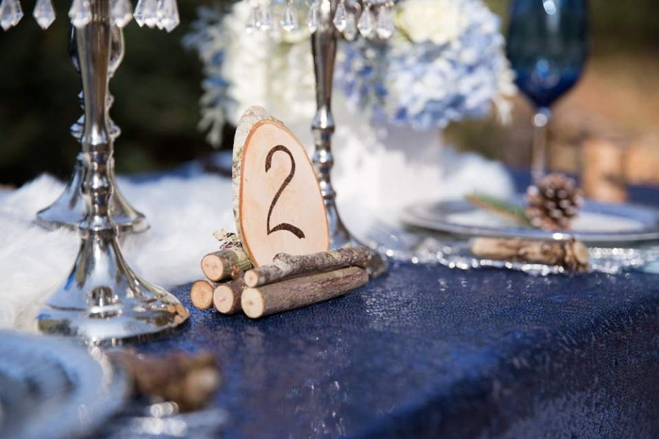 wood table number
