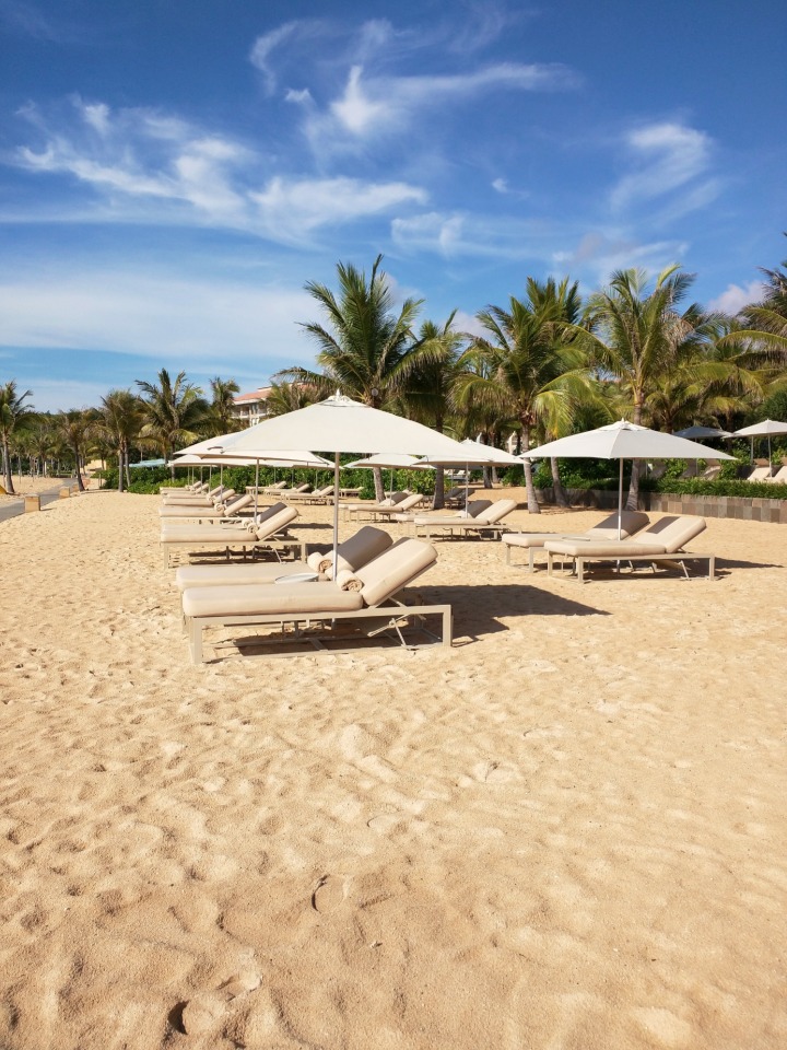 Beautiful beach at the Mulia Resort in Bali