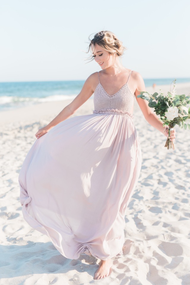 Blush bridesmaid dress