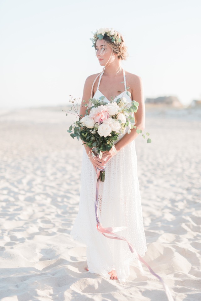 Boho beach bride