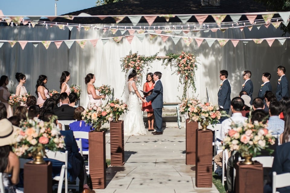 Colorful and fun outdoor ceremony