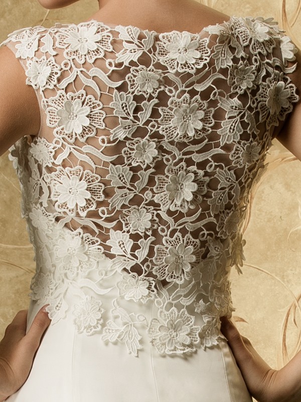 Lace wedding dress with lace detail from Stylish Wedd