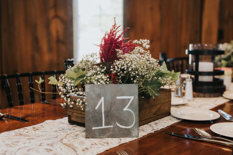 slate and chalk reception table numbers