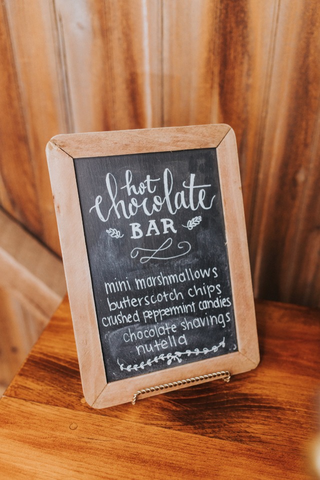 hot chocolate bar sign