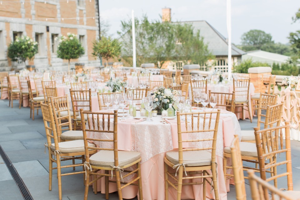 Blush outdoor reception