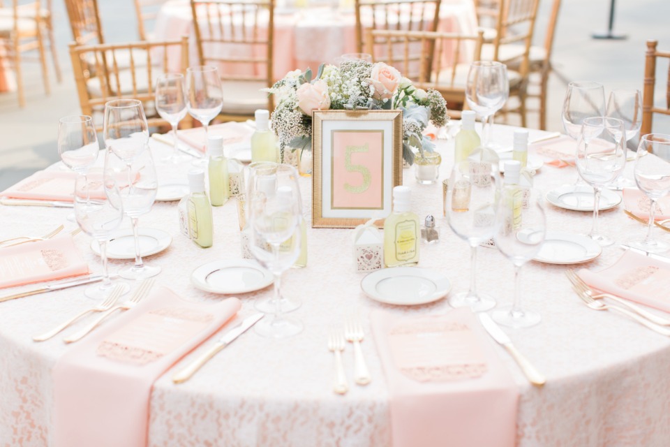 Blush tablescape