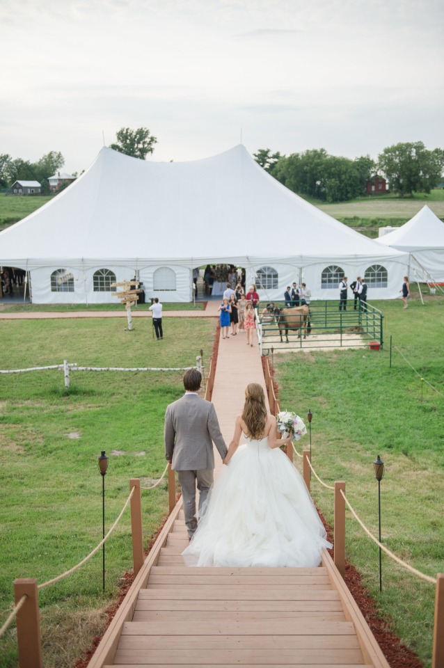 Here come the bride and groom