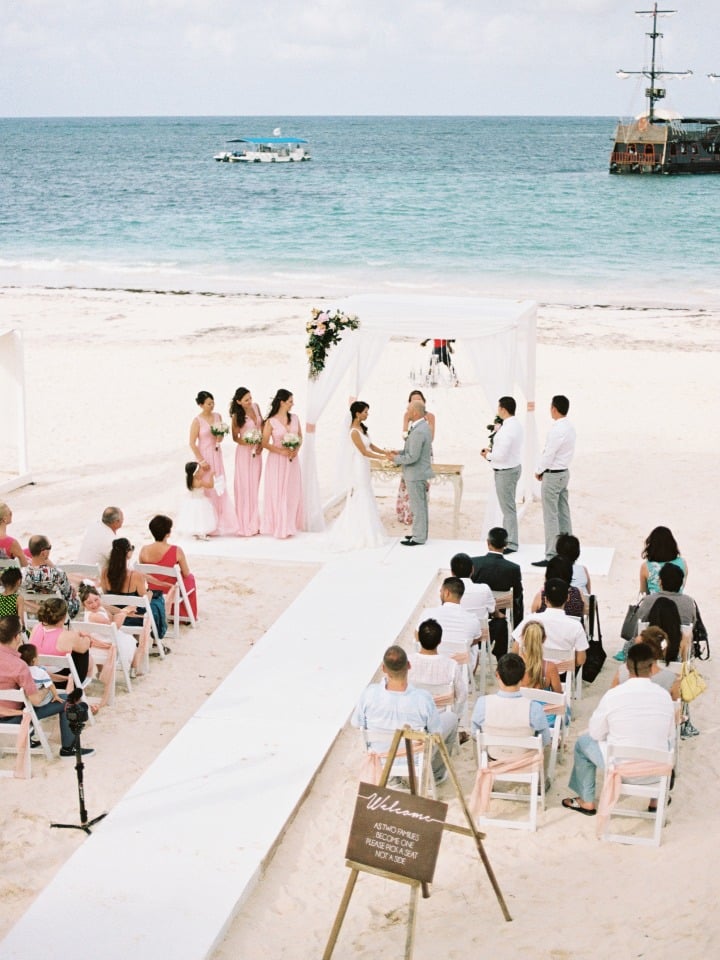 saying "I do" on the beach in Punta Cana
