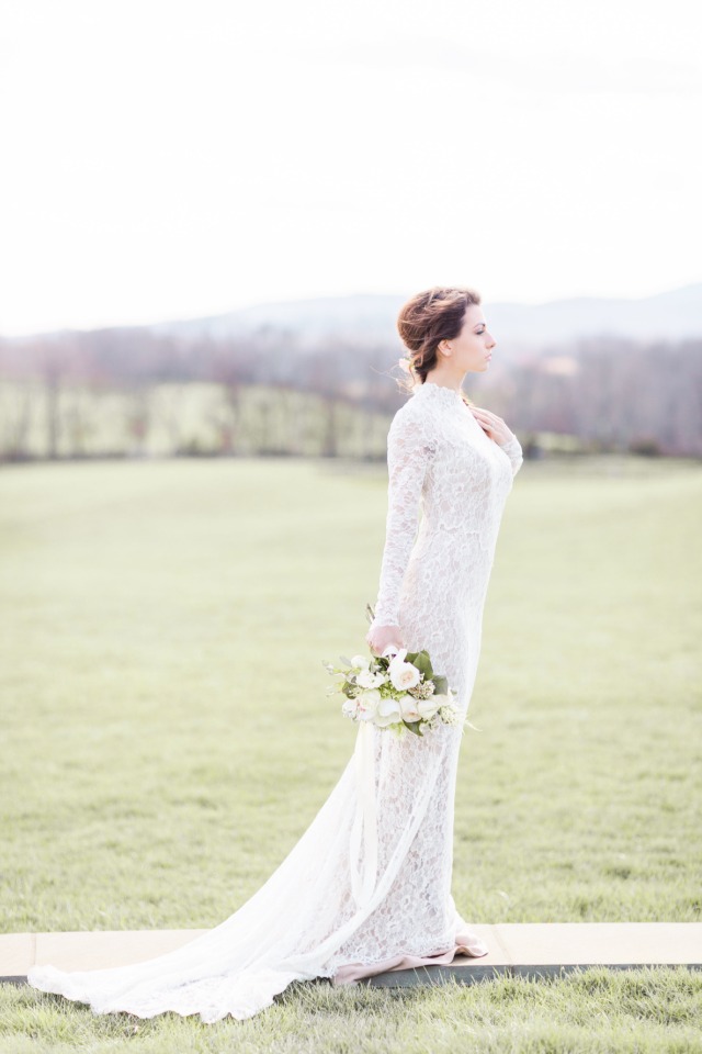 form hugging wedding dress with a vintage style