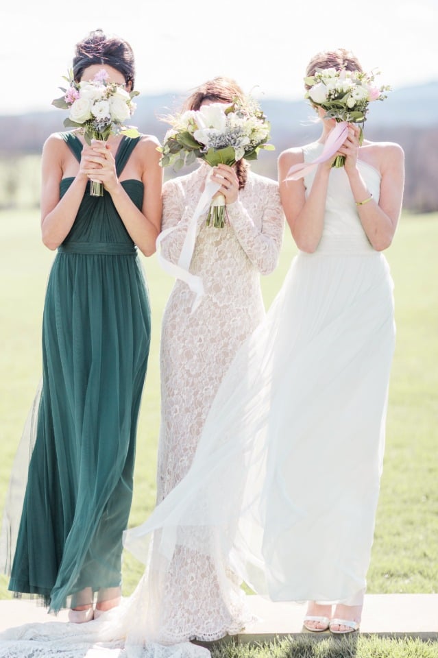 bridesmaids and bouquets