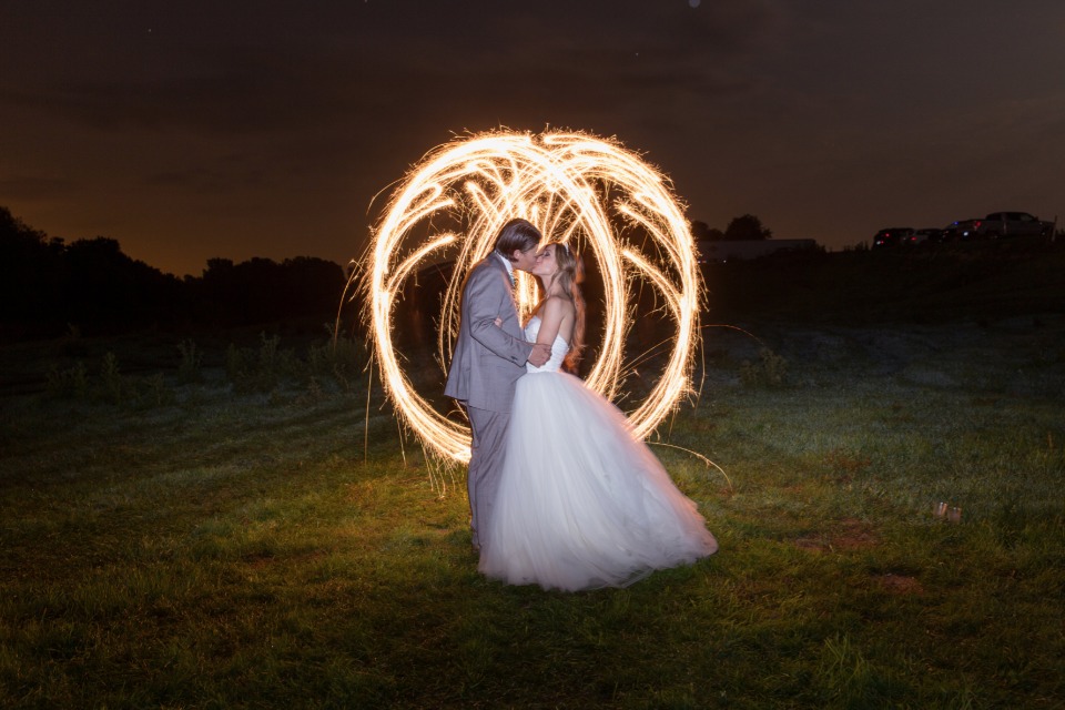 wedding sparkler photos