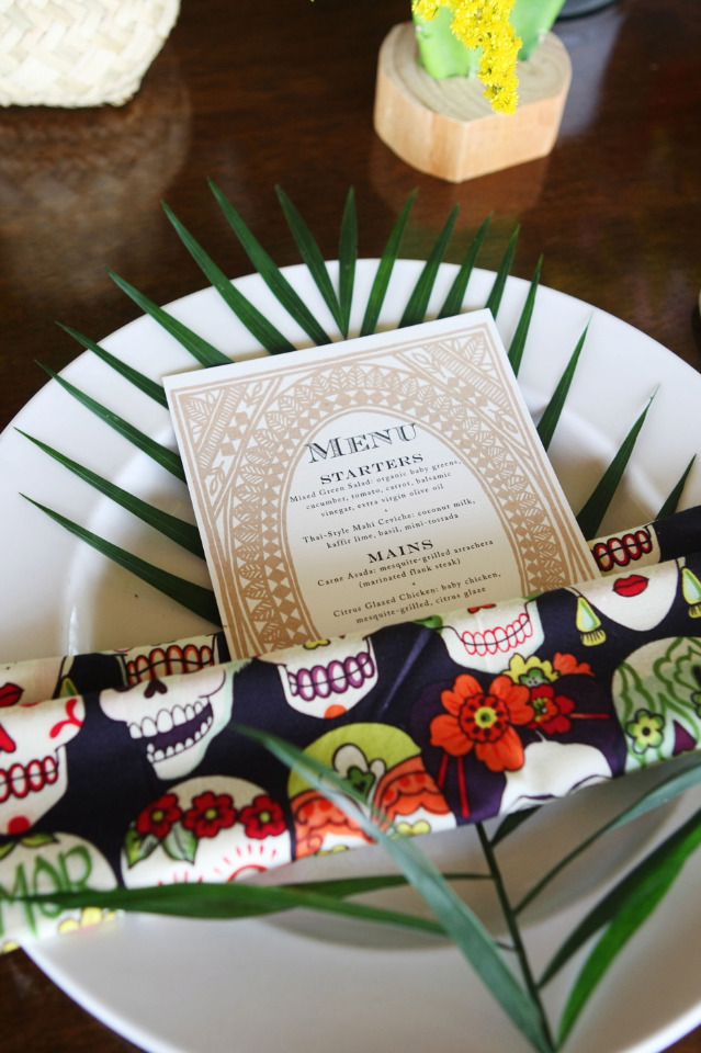 Mexican inspired wedding table setting