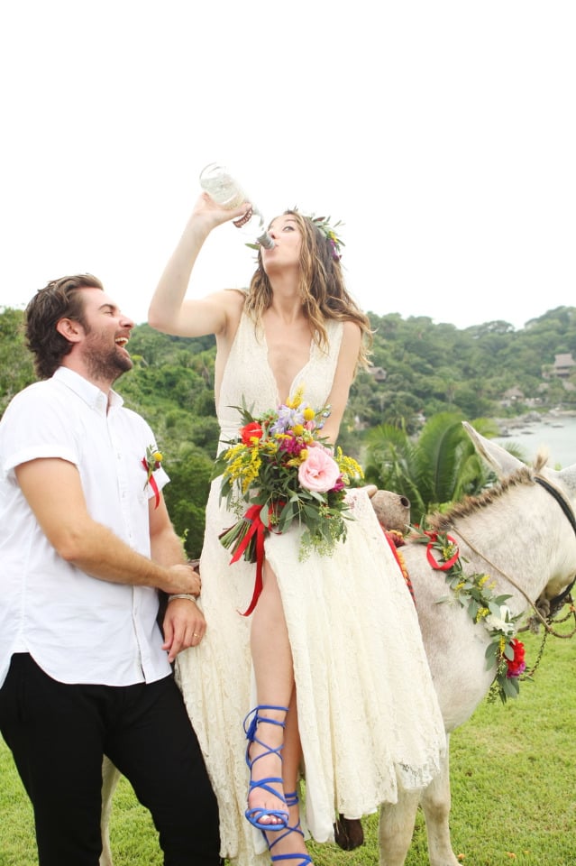 Shots! Shots! Shots! Of Tequila On A Donkey. This Couple Nailed It!