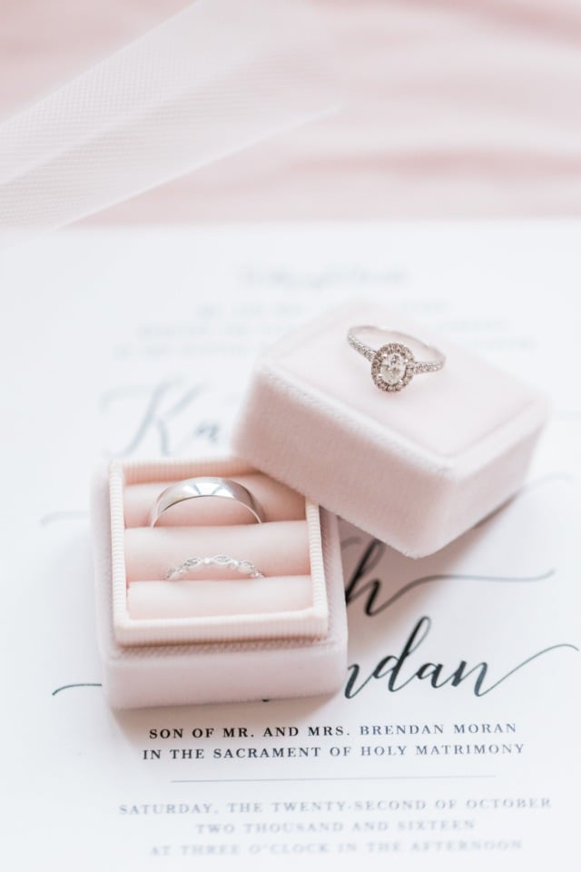 soft pink wedding ring box