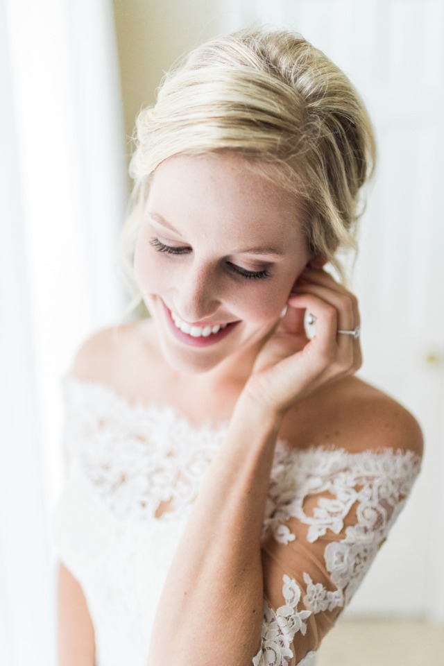 sweet candid photo of the bride
