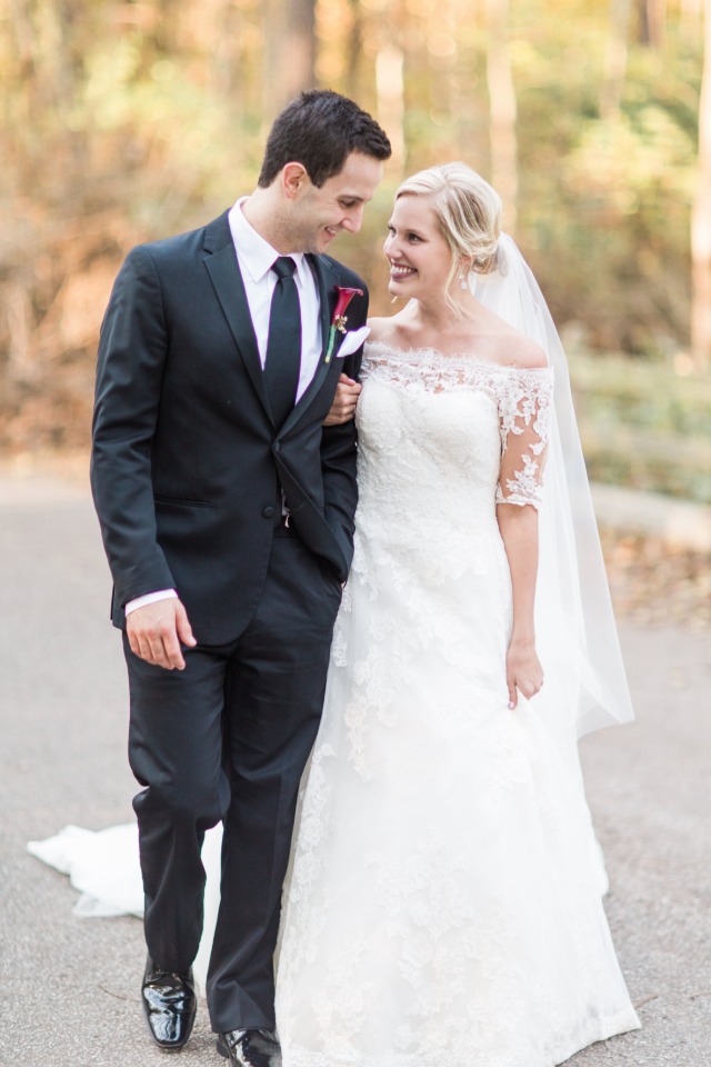 happy wedding couple