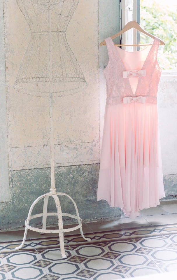 Lacey pink dress