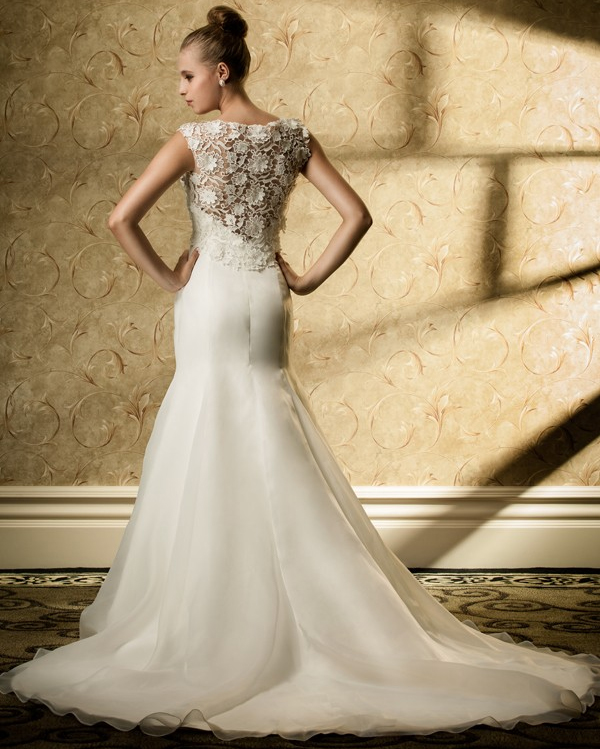 Lace wedding dress with lace detail from Stylish Wedd