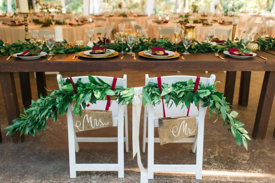 floral wedding chair garlands