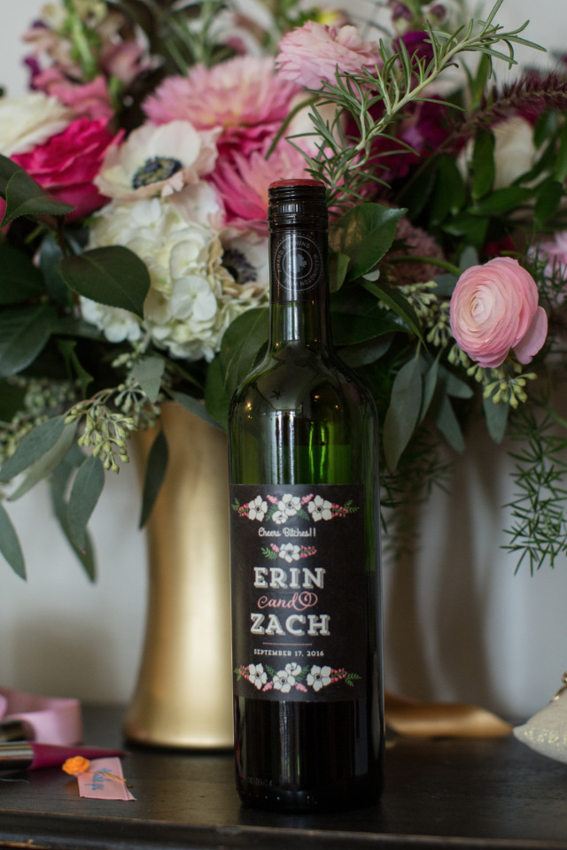 custom wedding wine bottle labels