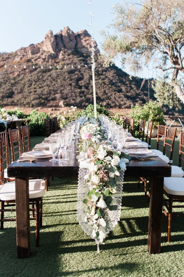 family style dining for your outdoor reception