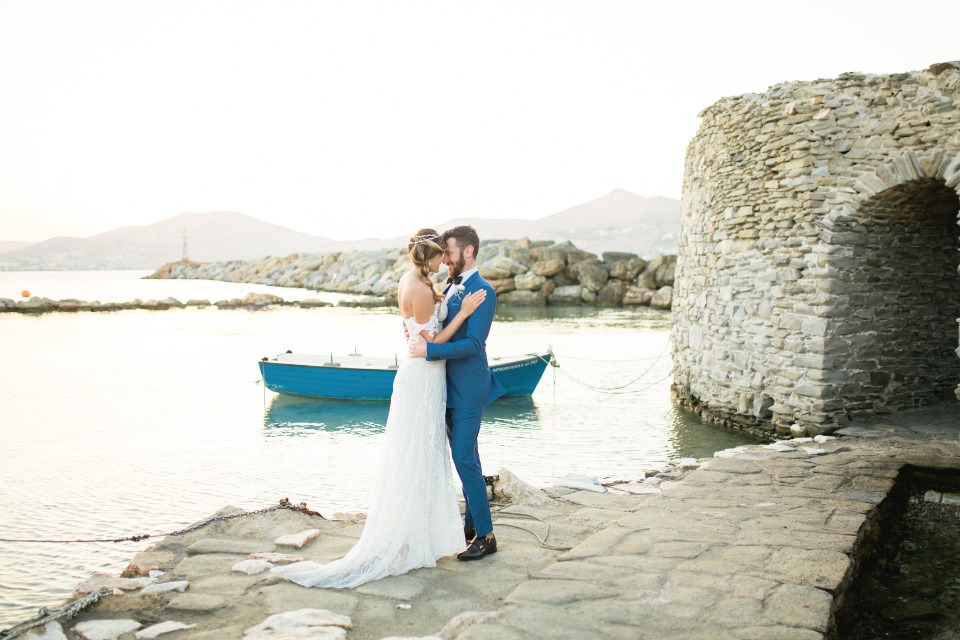 Romantic seaside wedding in Greece