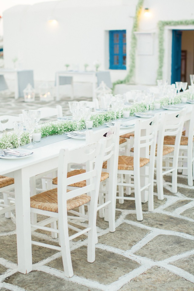 Love this white washed reception