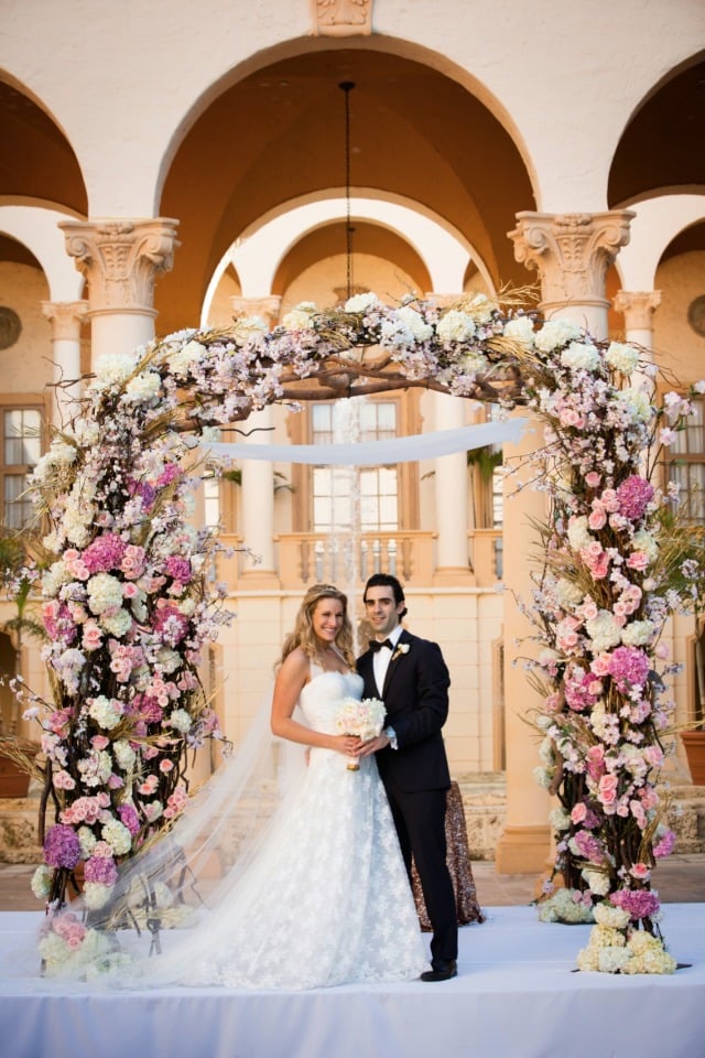 Oversized floral chuppah that will WOW your guests