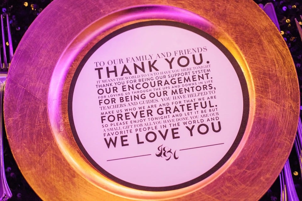 Thank you note for guests