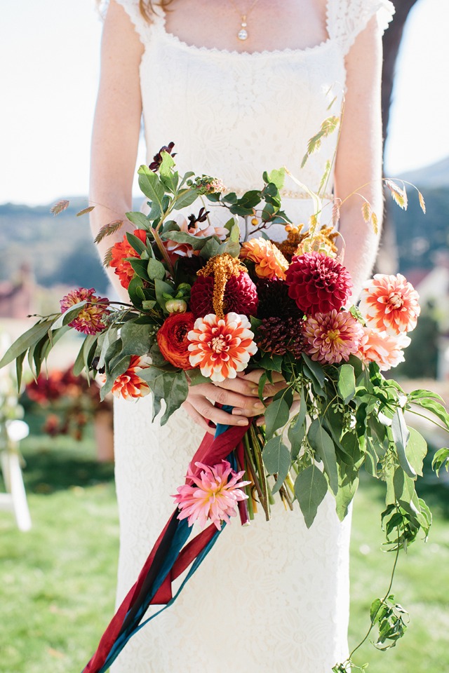 Colorful wedding bouquet